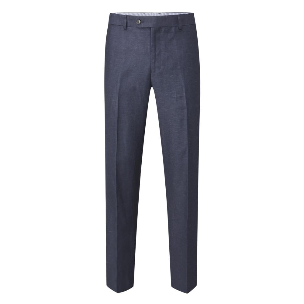 SKOPES CARLO LINEN BLEND TROUSERS NAVY