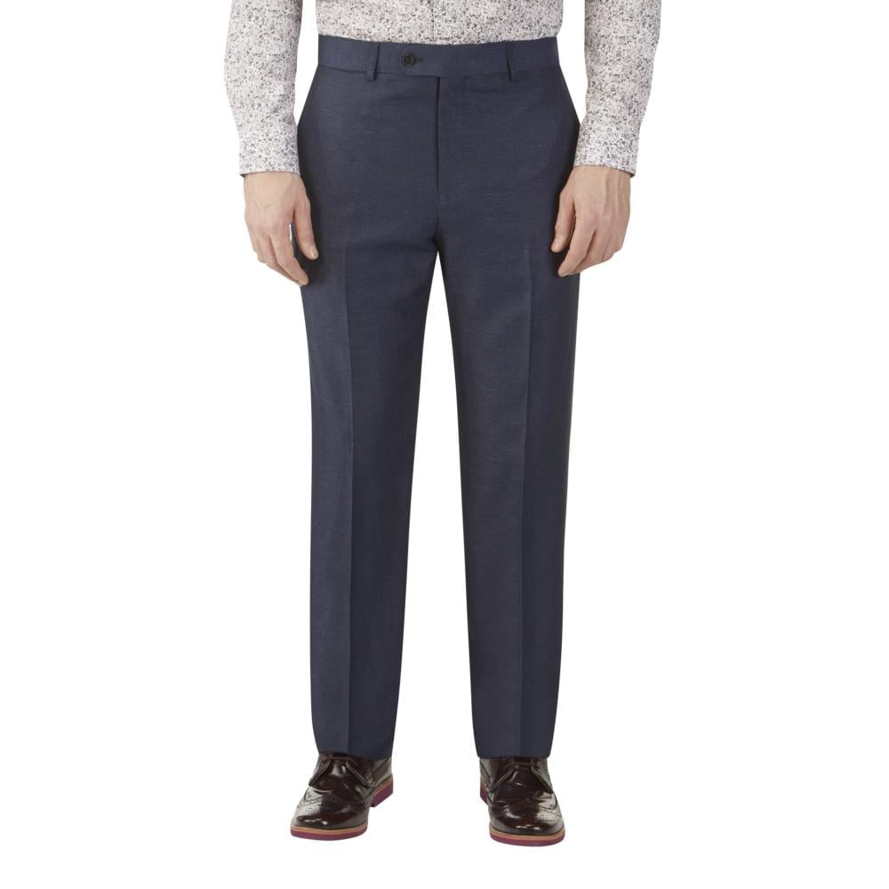 SKOPES CARLO LINEN BLEND TROUSERS NAVY