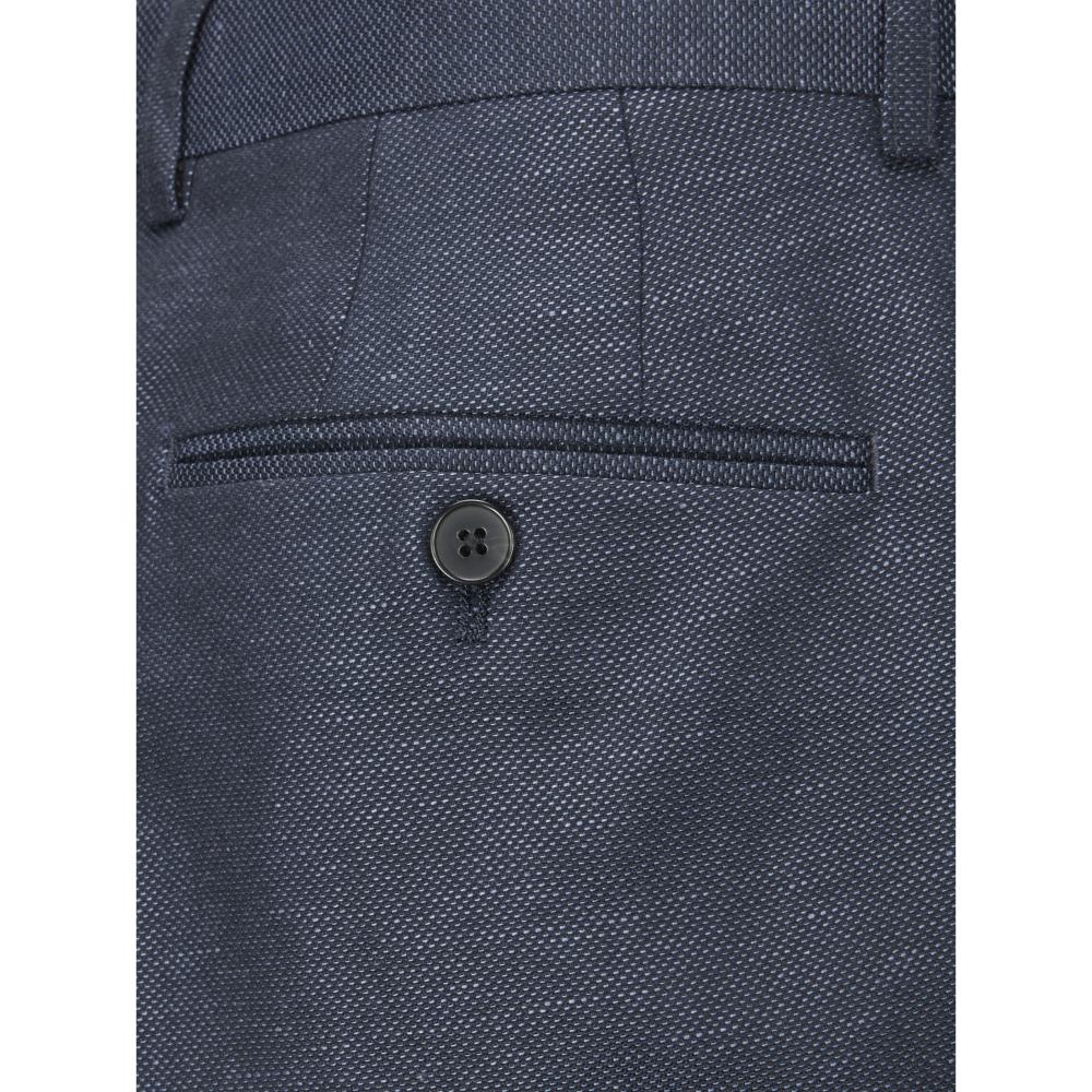 SKOPES CARLO LINEN BLEND TROUSERS NAVY