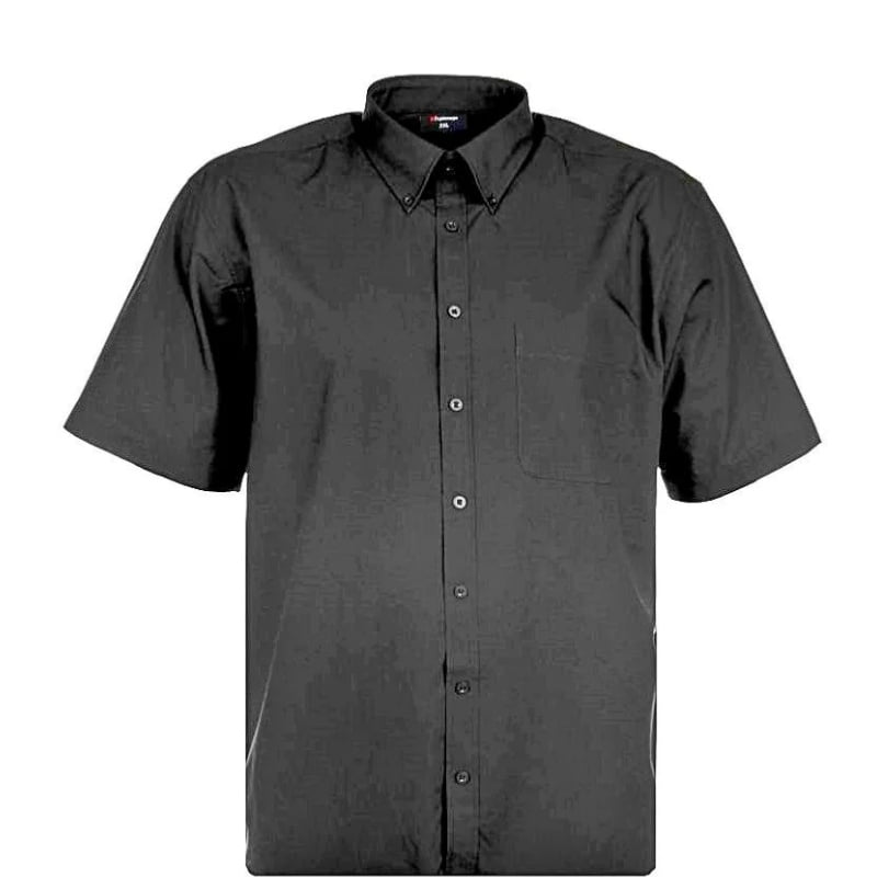 ESPIONAGE SHORT SLEEVE SHIRT BUTTON DOWN COLLAR BLACK SH149