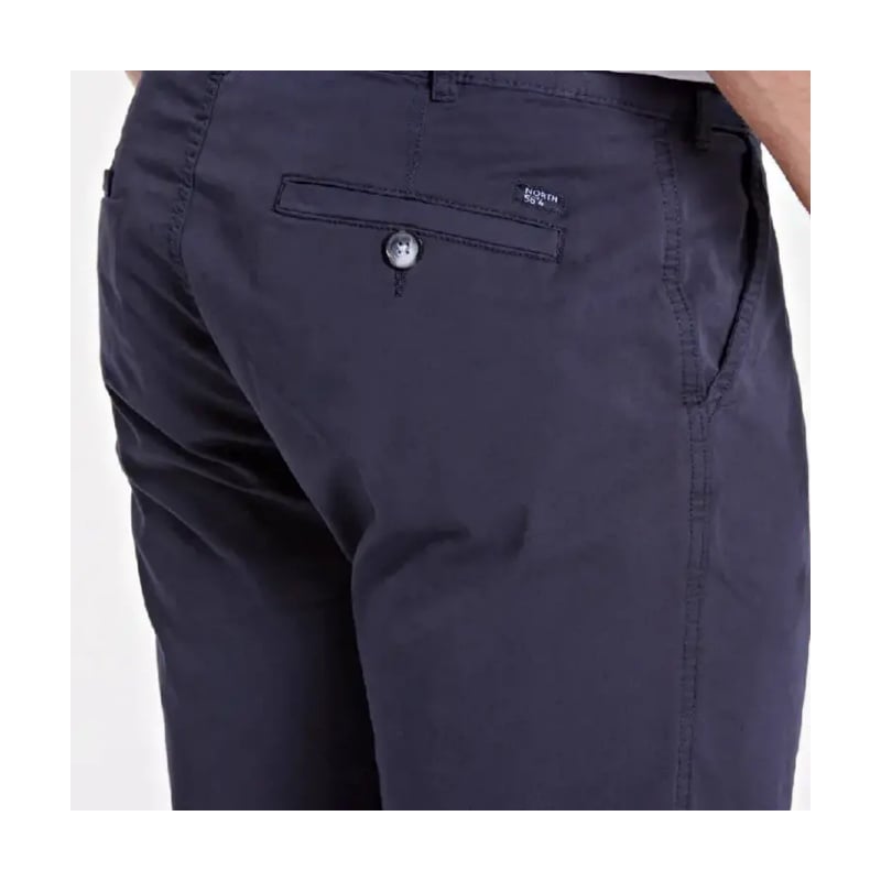 NORTH 56'4 STRETCH COTTON CLASSIC CHINO SHORT NAVY
