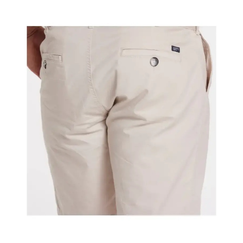 NORTH 56'4 STRETCH COTTON CHINO SHORT STONE
