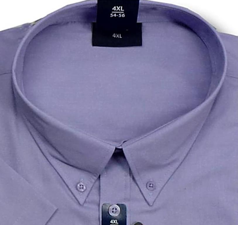 ESPIONAGE COTTON RICH SHORT SLEEVE SHIRT WITH BUTTON DOWN COLLAR LAVENDER - 2XL CLEARANCE