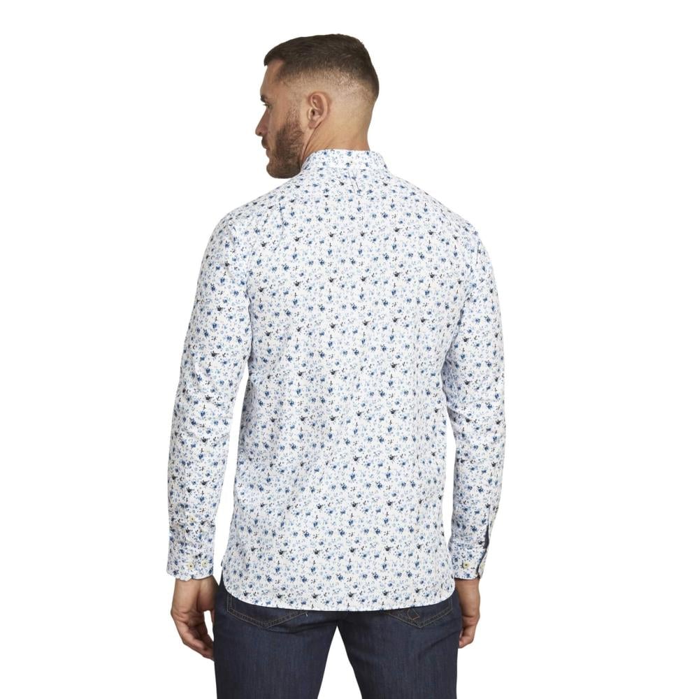 RAGING BULL LONG SLEEVE BLOSSOM PRINT SHIRT WHITE 4XL