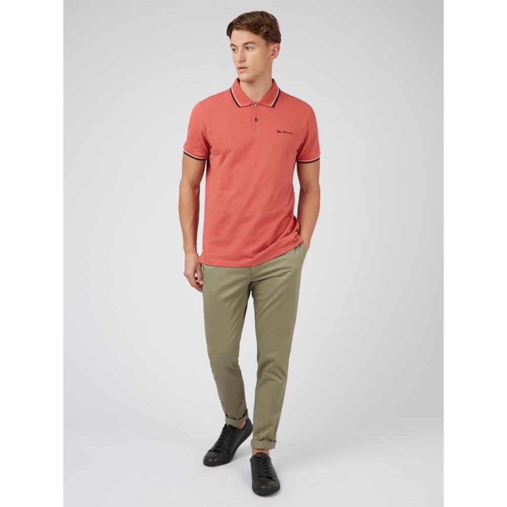 BEN SHERMAN SIGNATURE POLO RASPBERRY