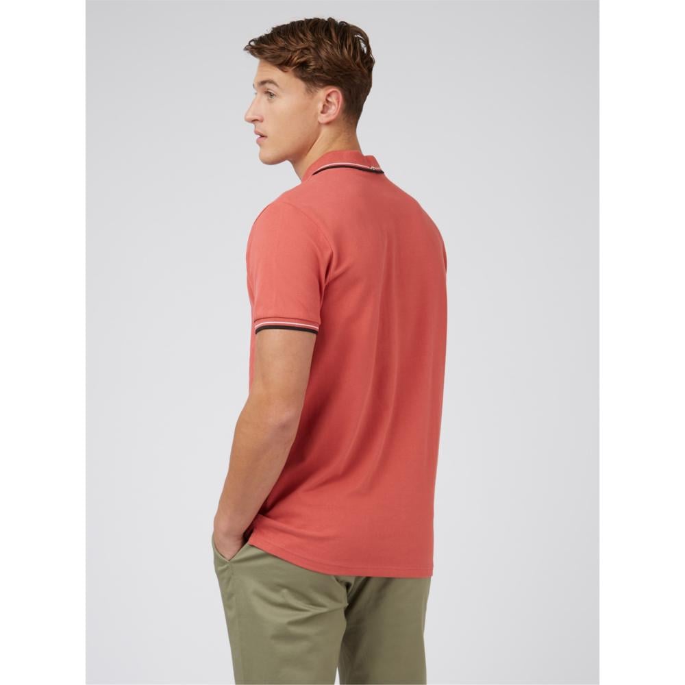 BEN SHERMAN SIGNATURE POLO RASPBERRY