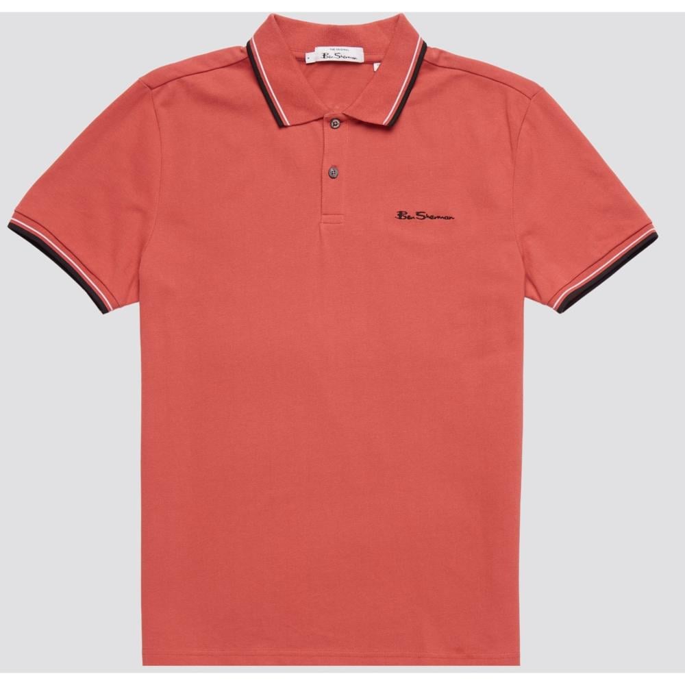 BEN SHERMAN SIGNATURE POLO RASPBERRY