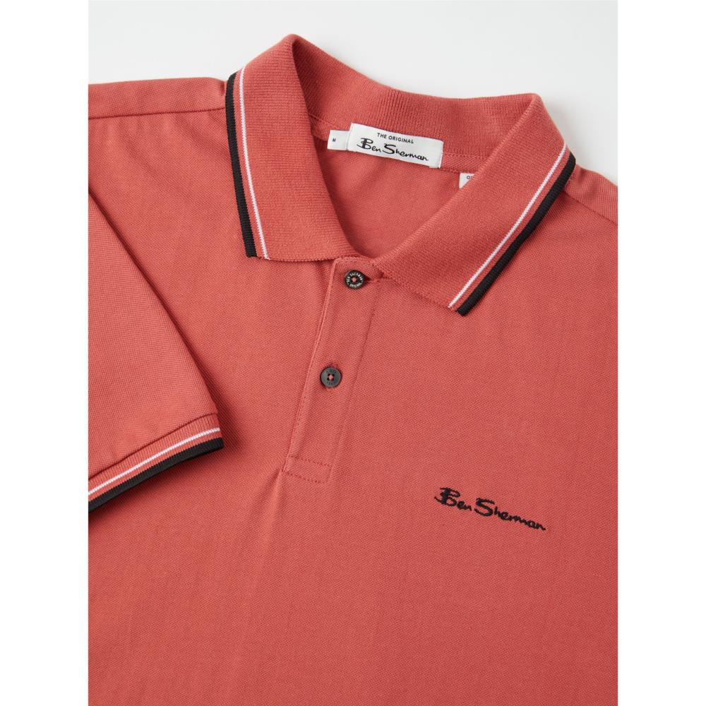 BEN SHERMAN SIGNATURE POLO RASPBERRY