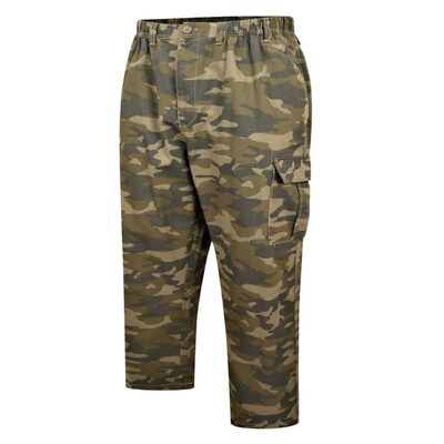 ESPIONAGE Camouflage Ripstop Cotton Elasticated Cargo Trousers TR054