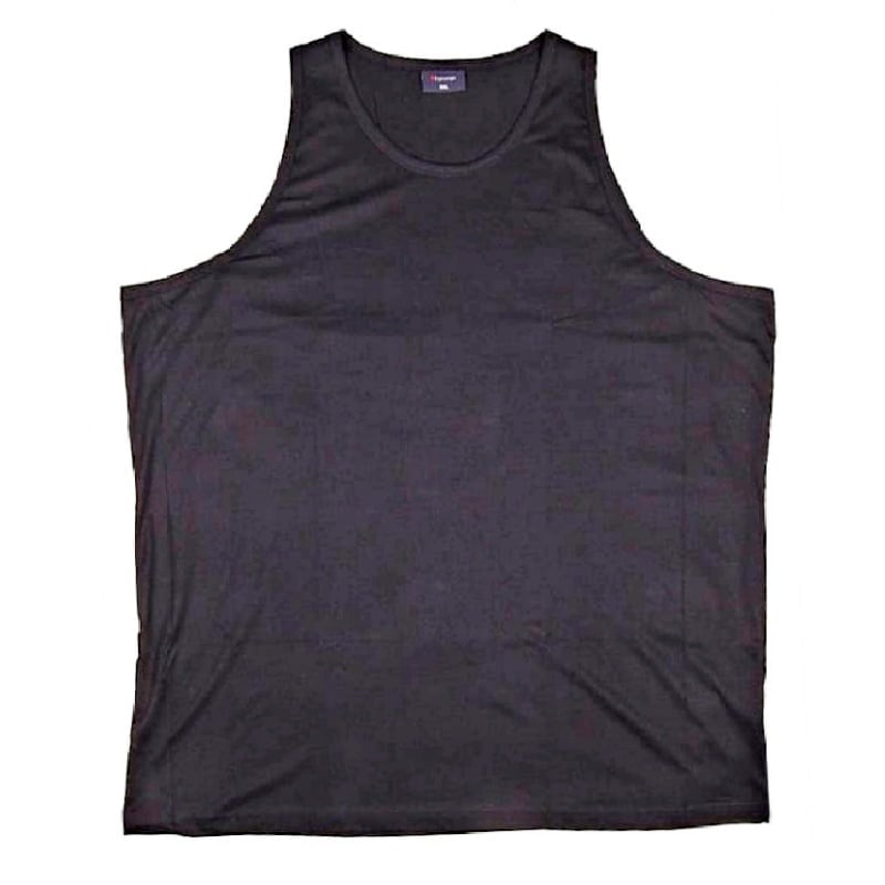 ESPIONAGE Big Mans Cotton Vest BLACK T017