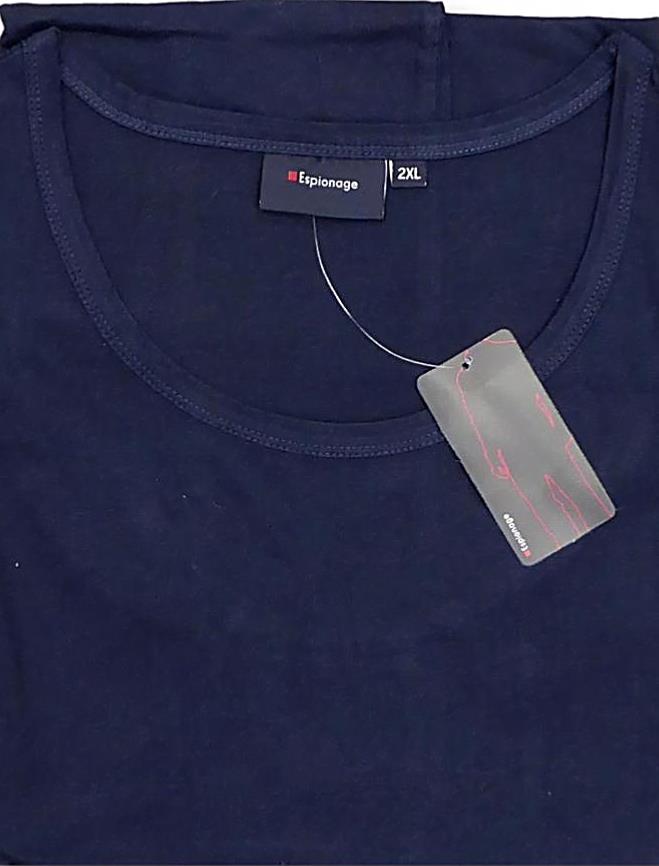 ESPIONAGE Big Mans Cotton Vest NAVY T017