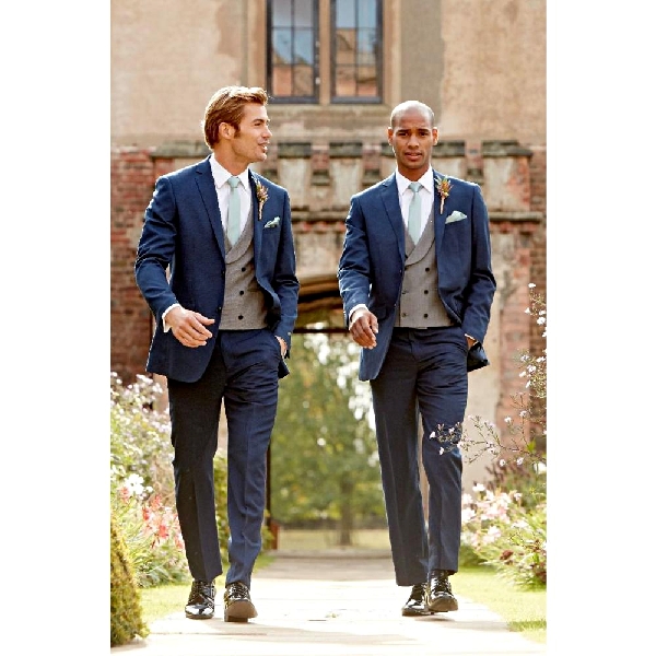 SKOPES HARCOURT TEXTURED TWEED EFFECT JACKET NAVY