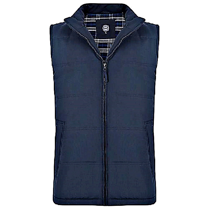 KAM Mens Big Padded Gilet Navy KV71