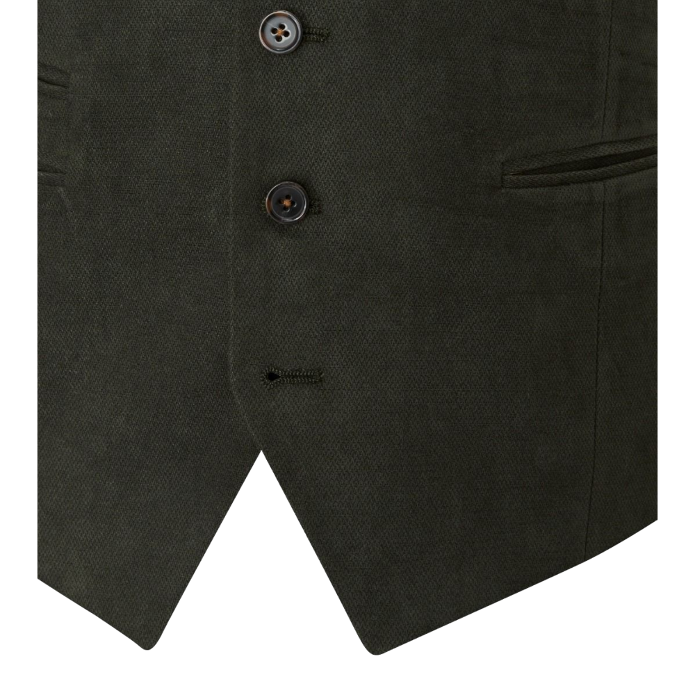 SKOPES CAMPLIN SUEDED WAISTCOAT OLIVE