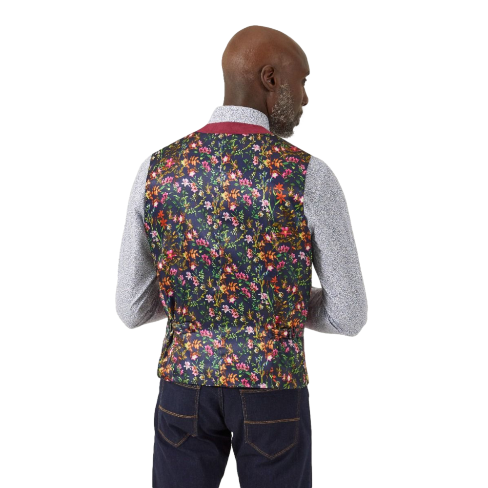 SKOPES CAMPLIN SUEDED WAISTCOAT RASPBERRY