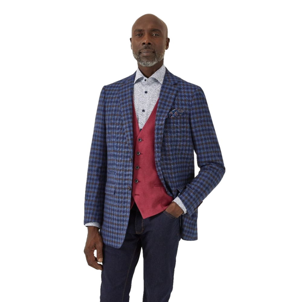 SKOPES CAMPLIN SUEDED WAISTCOAT RASPBERRY