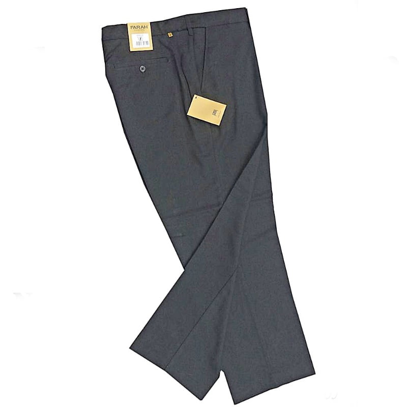FARAH Mens Flex Waist Big Size Trousers Black