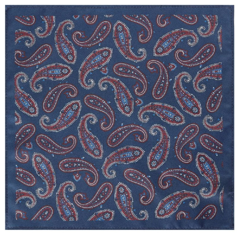 SKOPES EXTRA LONG KNITTED TIE AND POCKET SQUARE SET NAVY