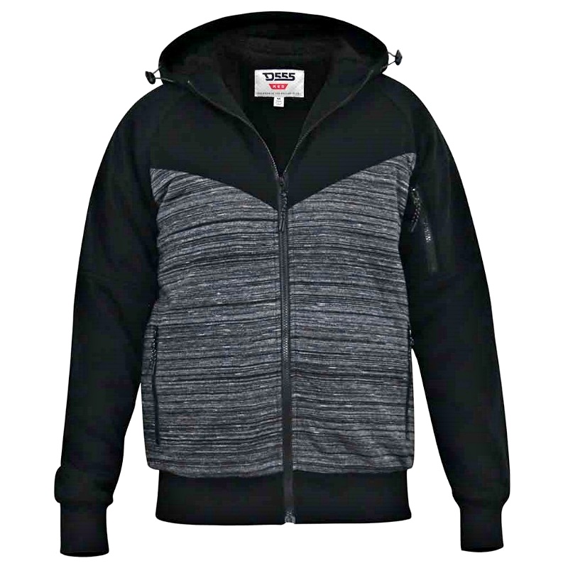D555 CLIPSTONE Mens Sherpa Fleece Lined Hoody CHARCOAL