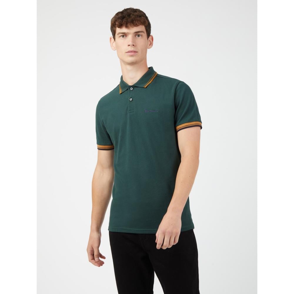 BEN SHERMAN SIGNATURE POLO DARK GREEN
