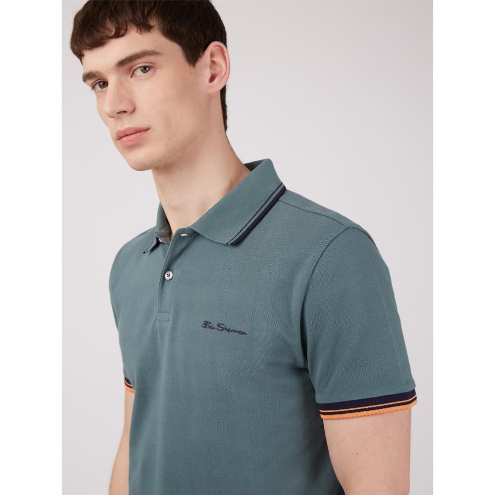 BEN SHERMAN SIGNATURE POLO DARK GREEN