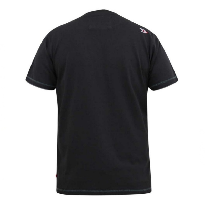 D555 Bronson Customs Motorbike Printed Big Tee Navy