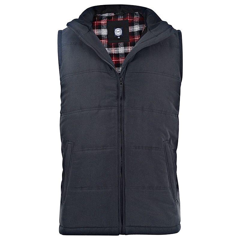 KAM Mens Big Padded Gilet BLACK KV71