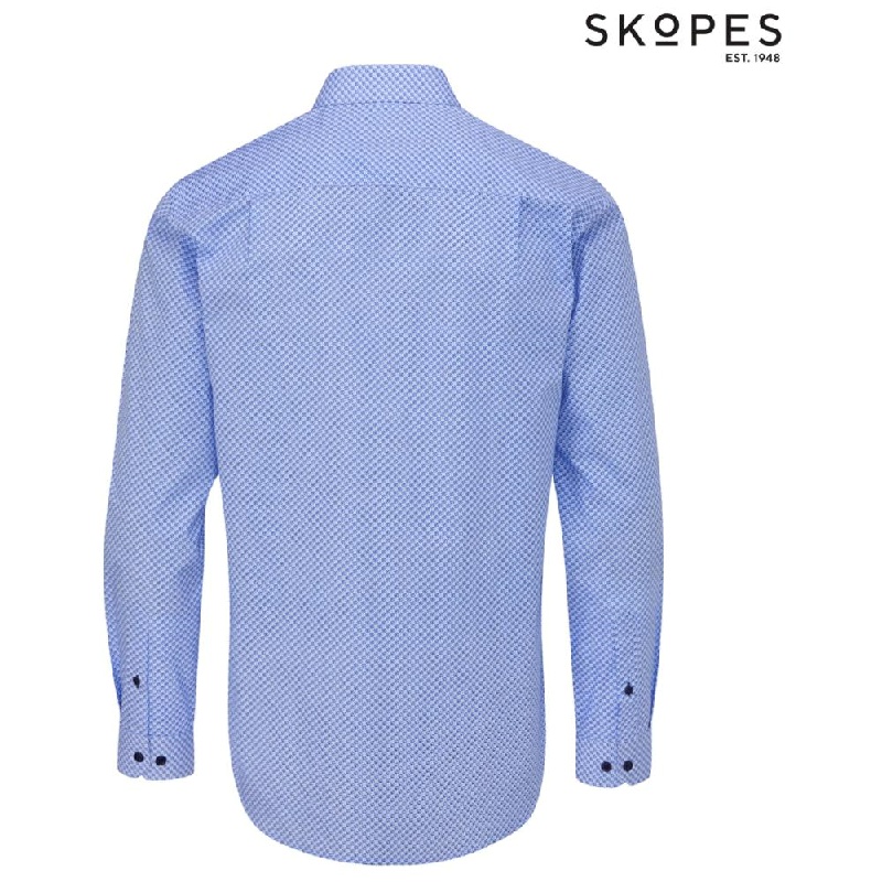 SKOPES TAILORED FIT FORMAL SHIRT BLUE FLORAL