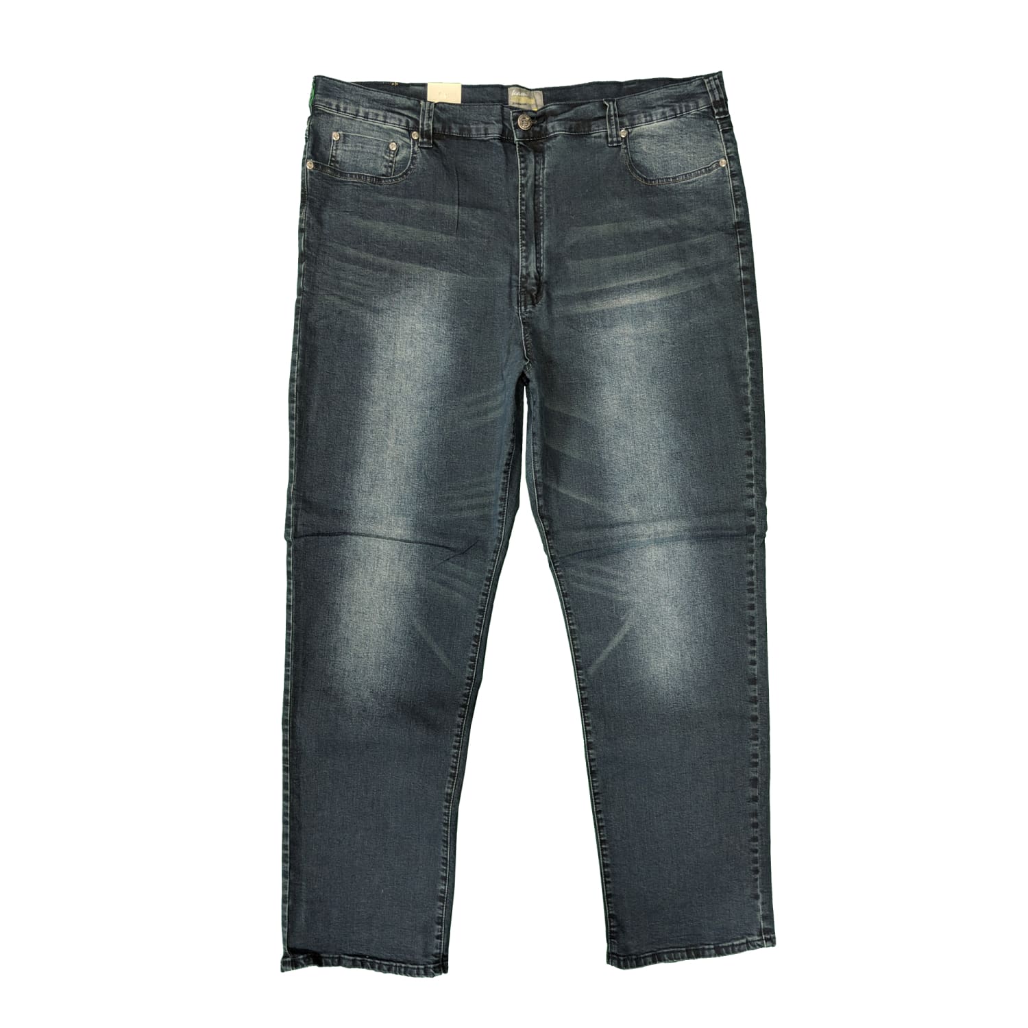 KAM ARON BIG MANS STRETCH JEANS STONEWASH DARK USED