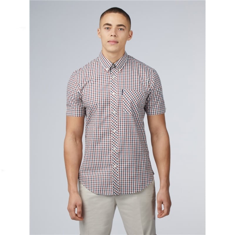 BEN SHERMAN SHORT SLEEVE SIGNATURE HOUSE CHECK SHIRT