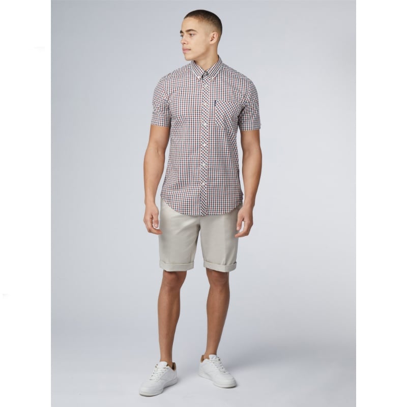 BEN SHERMAN SHORT SLEEVE SIGNATURE HOUSE CHECK SHIRT