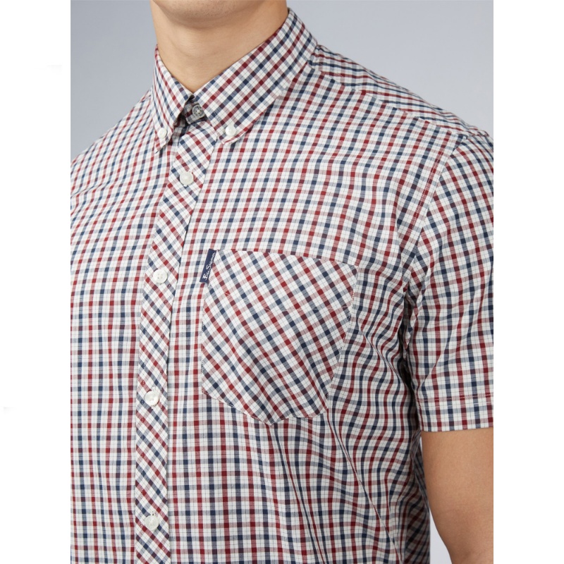 BEN SHERMAN SHORT SLEEVE SIGNATURE HOUSE CHECK SHIRT