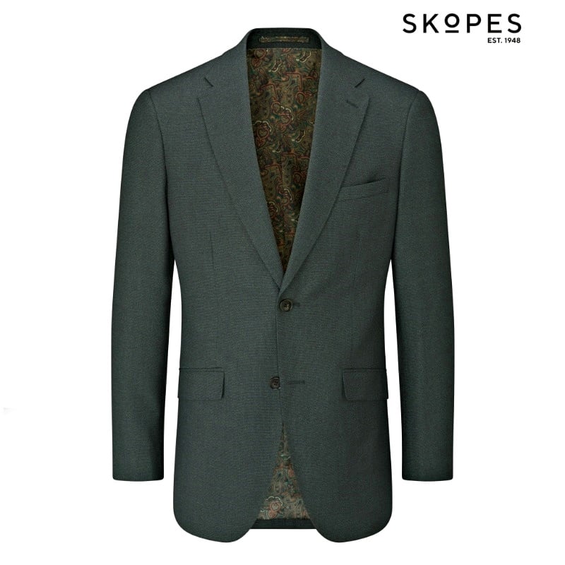 SKOPES HARCOURT TEXTURED TWEED EFFECT JACKET GREEN