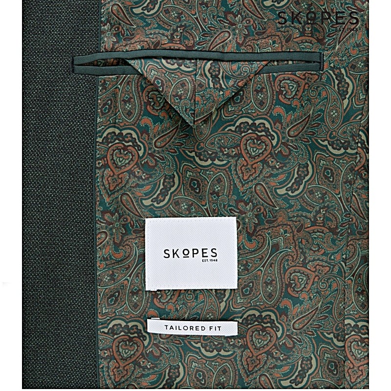 SKOPES HARCOURT TEXTURED TWEED EFFECT JACKET GREEN