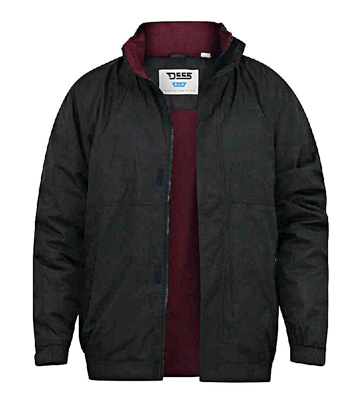 D555 RUDY SHOWERPROOF FLEECE LINED JACKET BLACK