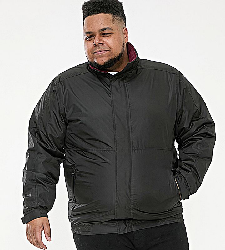 D555 RUDY SHOWERPROOF FLEECE LINED JACKET BLACK