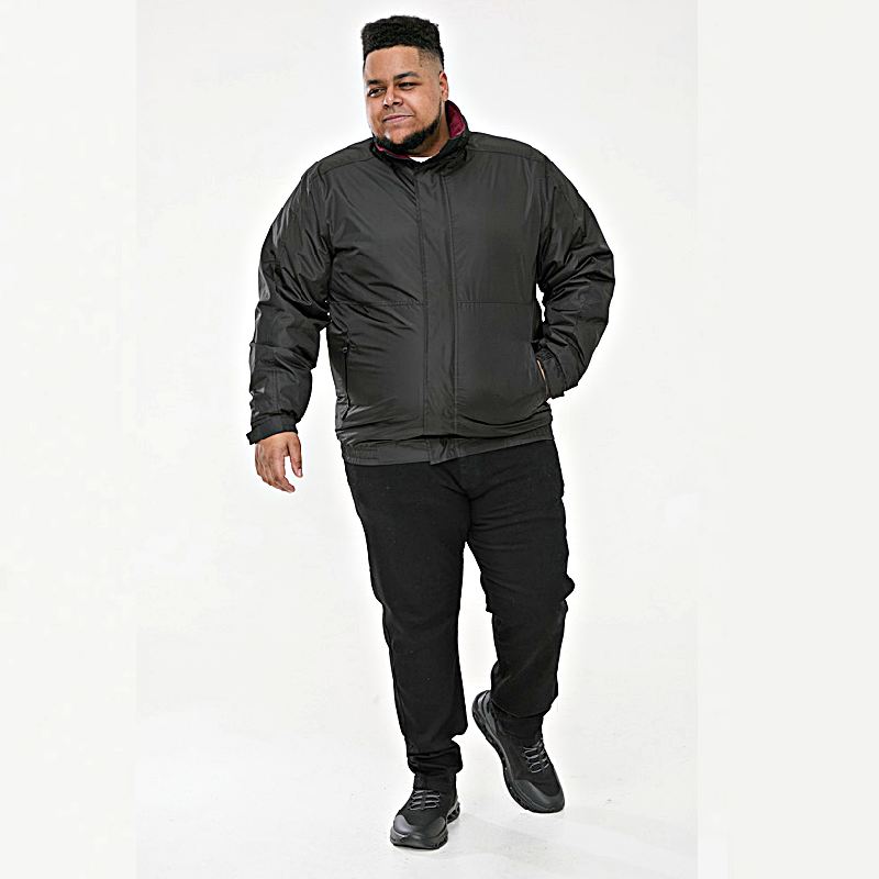 D555 RUDY SHOWERPROOF FLEECE LINED JACKET BLACK
