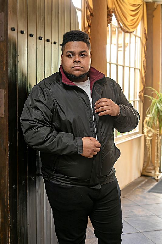 D555 RUDY SHOWERPROOF FLEECE LINED JACKET BLACK