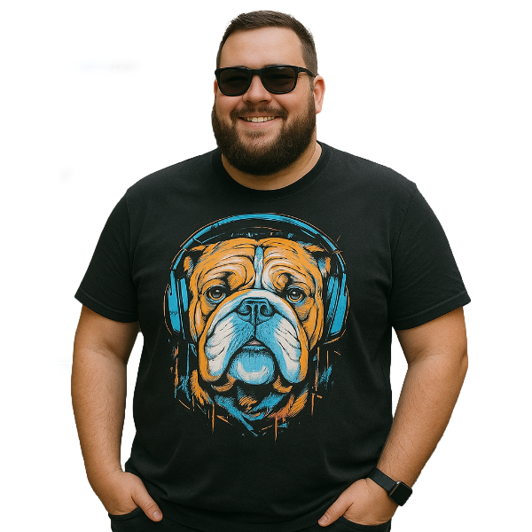 KAM Dog Headphones Print Tee