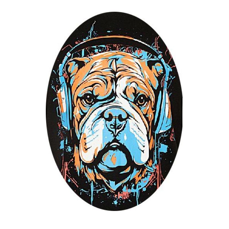 KAM DOG HEADPHONES PRINT TEEKBS5754