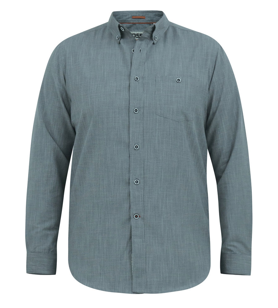 D555 RADCLIFFE LONG SLEEVE CROSS HATCH SOFT TOUCH SLUB SHIRT
