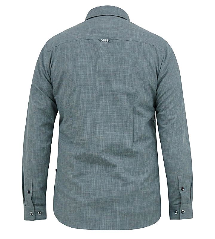 D555 RADCLIFFE LONG SLEEVE CROSS HATCH SOFT TOUCH SLUB SHIRT