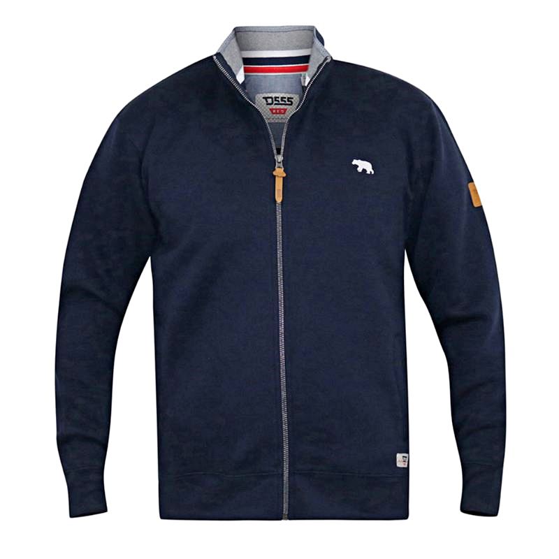 D555 Mens Nashua Big Full Zip Sweatshirt Navy