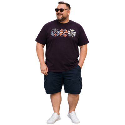 D555 GIBBS VINTAGE CDS PRINT CREW NECK TEE SHIRT