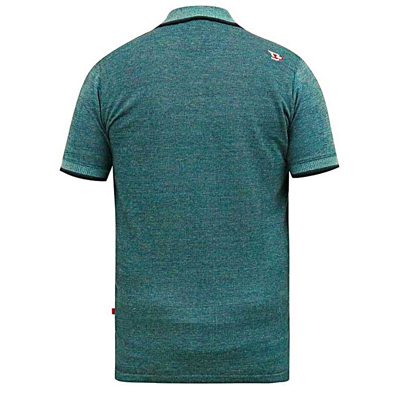D555 TROY Textured Polo Shirt BLUE 611605