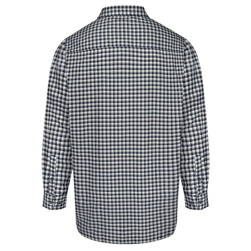 KAM LONG SLEEVE CASUAL GINGHAM CHECK SHIRT BLUE KBS6302