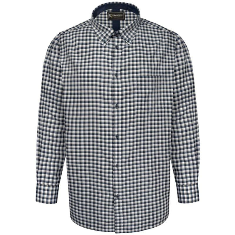 KAM LONG SLEEVE CASUAL GINGHAM CHECK SHIRT BLUE