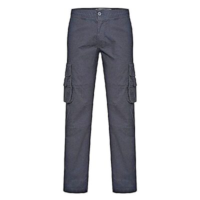 KAM STRETCH FIT CARGO PANTS WITH COMFORT STRETCH WAISTBAND BLACK