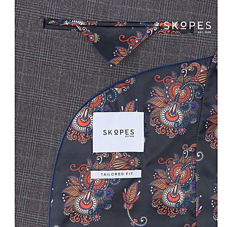 JACOB - SKOPES GREY CHECK SUIT JACKET