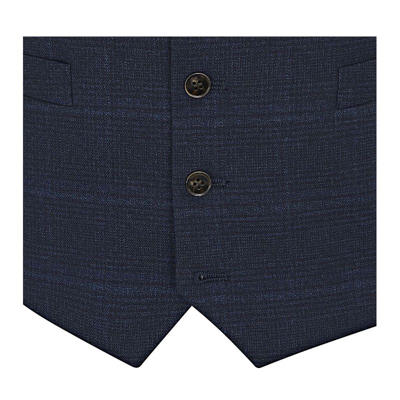 HEWES - SKOPES NAVY SELF CHECK SUIT WAISTCOAT